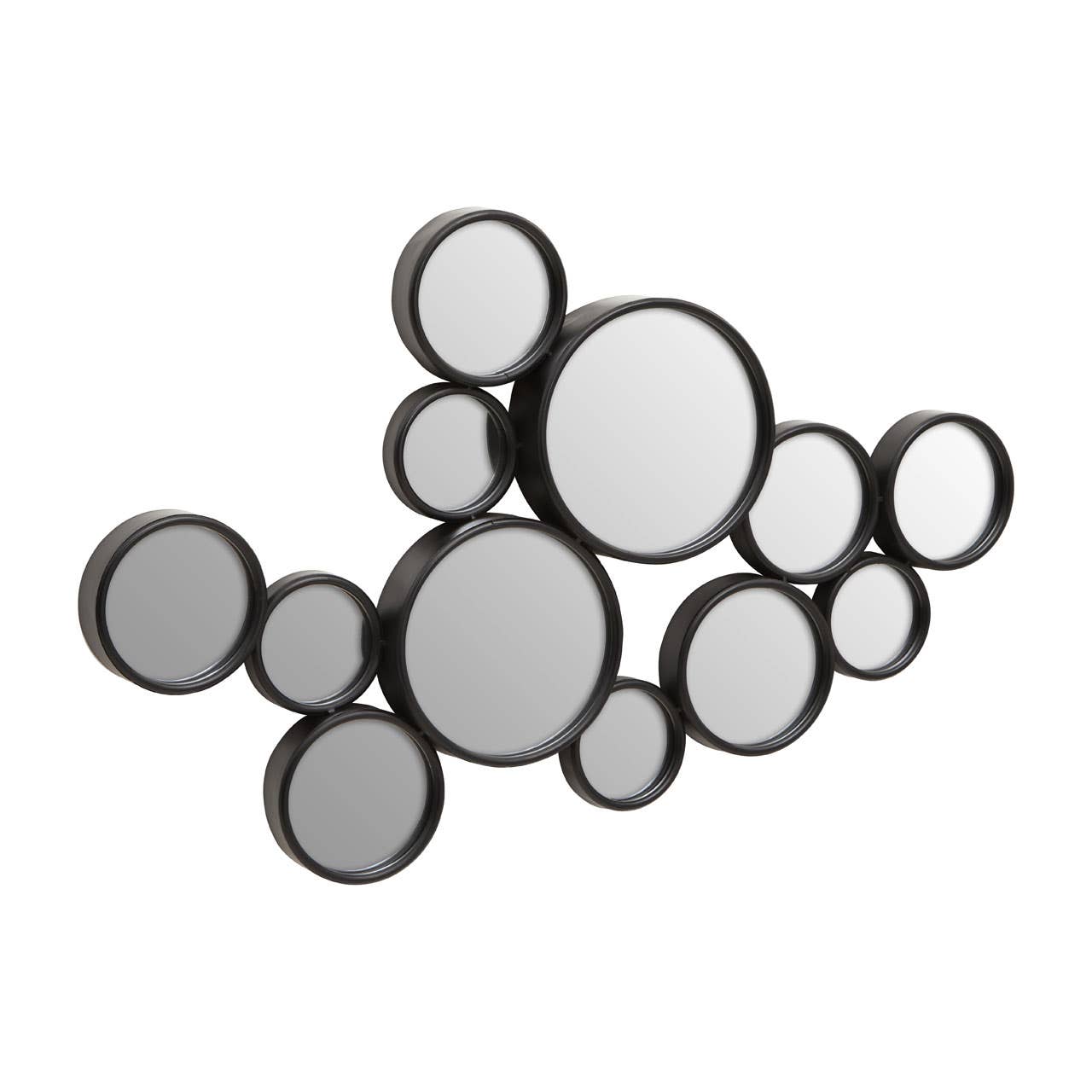 Persephone Large Black Multi Circles Wall Mirror