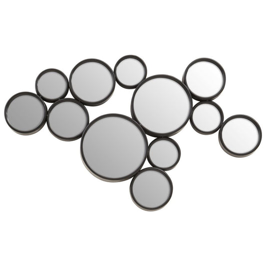 Persephone Large Black Multi Circles Wall Mirror