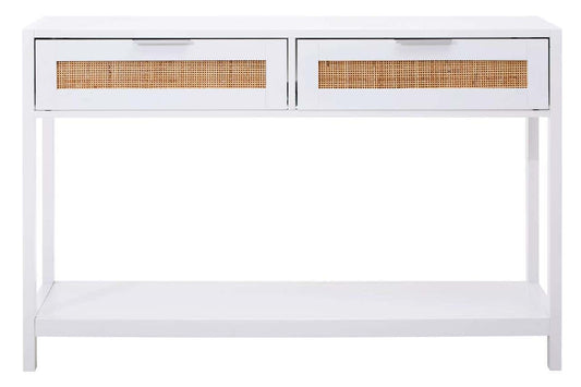 Sherman White Wood Console Table