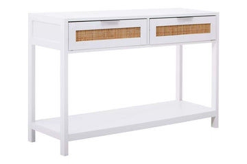 Sherman White Wood Console Table