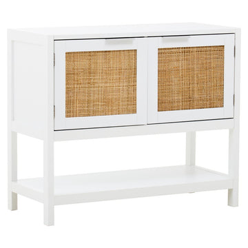 Sherman White Wood Side Cabinet