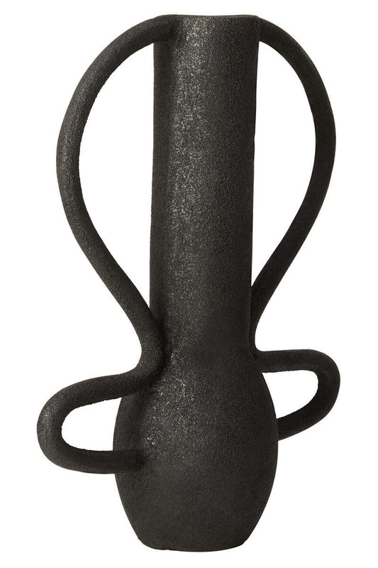 Deriva Large Textured Black Vase