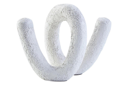 Dunas Small Textured White Loop Sculpture