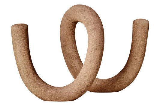 Dunas Large Textured Beige Loop Sculpture