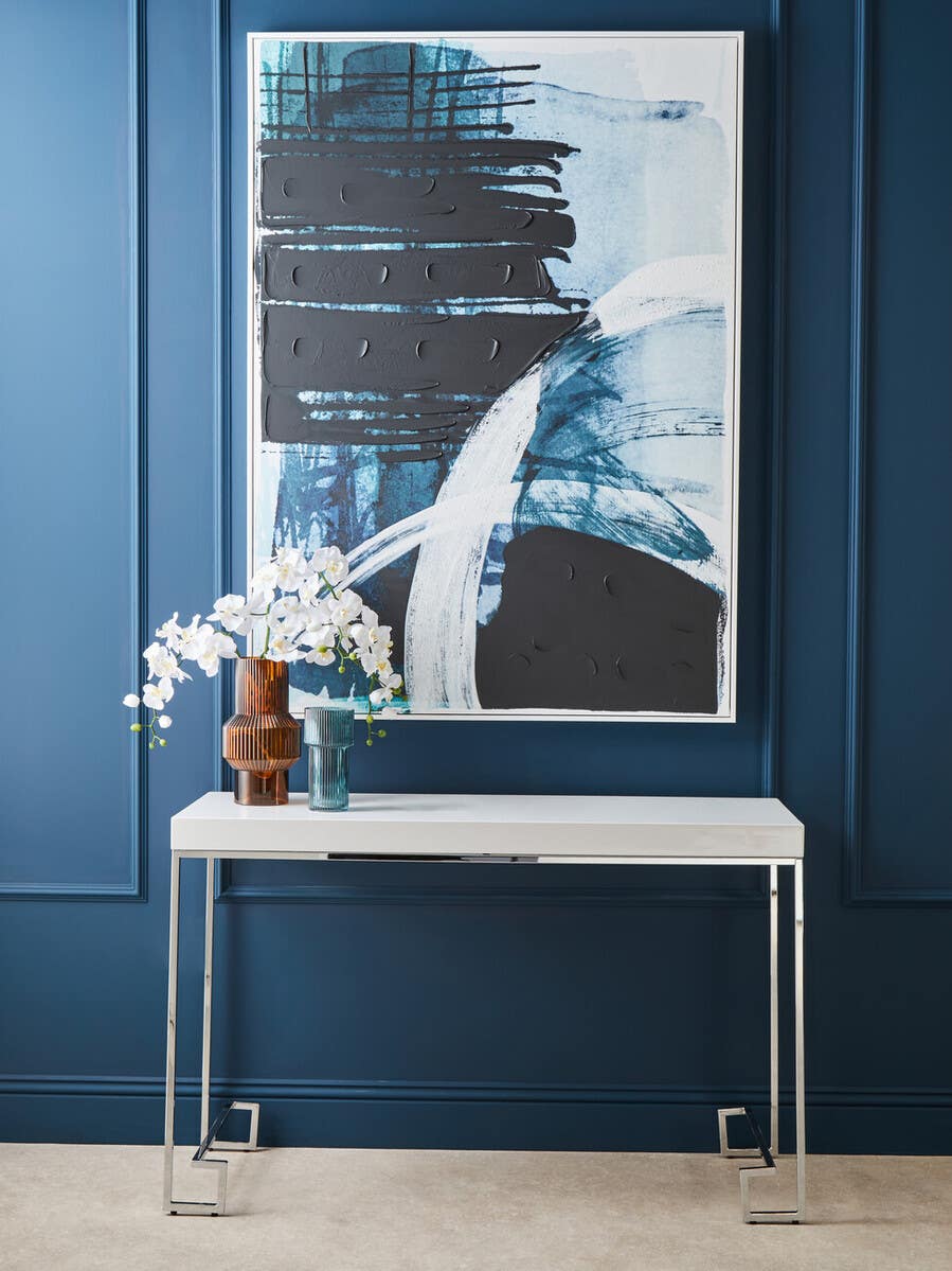 Astratto Blue And Black Wall Art