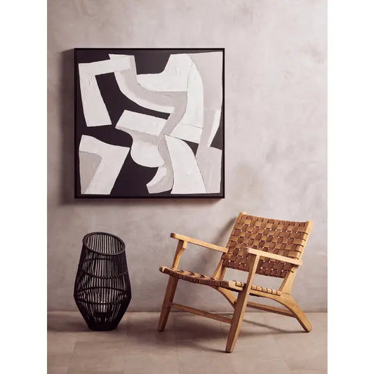 Astratto Monochrome Abstract Textured Wall Art