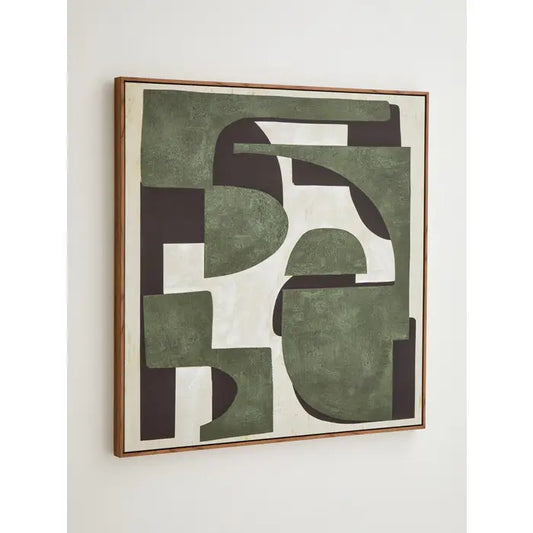 Astratto Green Textured Abstract Wall Art