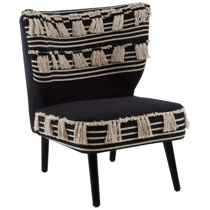 Cefena Black Moroccan Chair