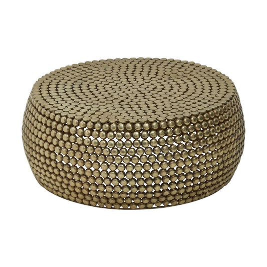 Templar Gold Finish Beaded Coffee Table