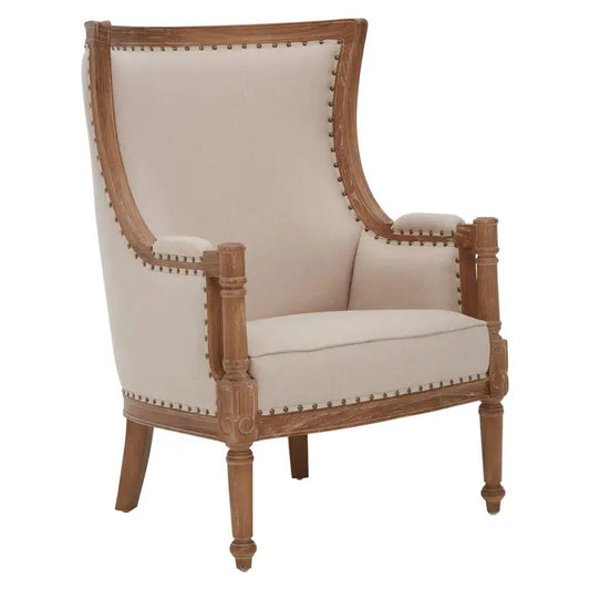 Cabra High Back Cream Chair