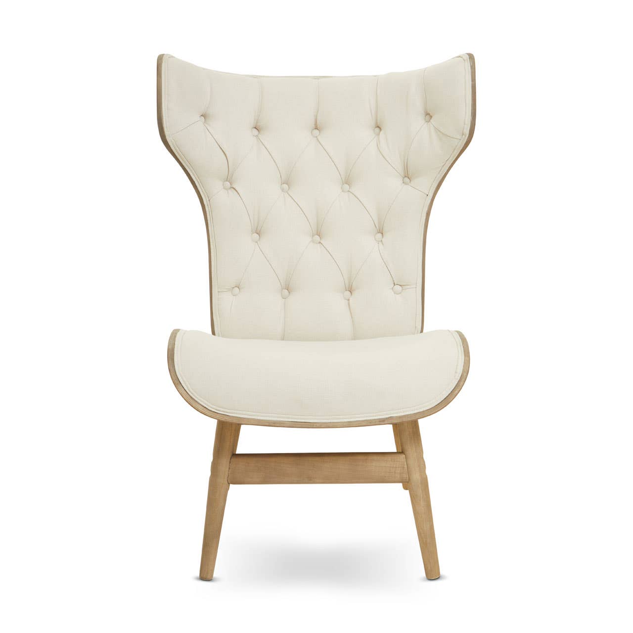 Vinsi Beige Chair With Winged Back