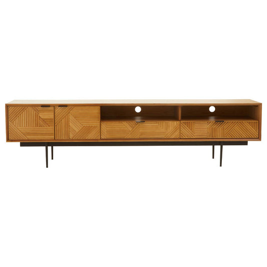 Jakara Natural Finish Wooden Media Unit